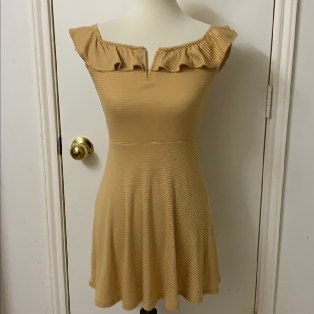 Aeropostale Size Small Yellow and White Dress